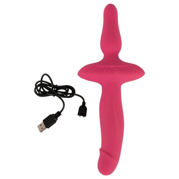 Couples Choice - 2i1 vibrator og analplug - pink