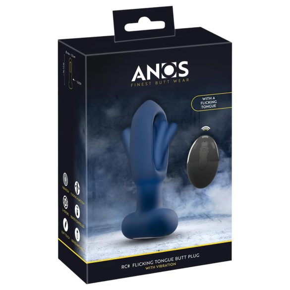 ANOS - tungebaseret anal vibrator (blå)