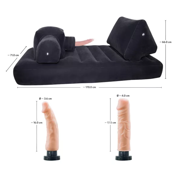You2Toys Velvet Luxury - sexmaskine med indbygget seng (sort)