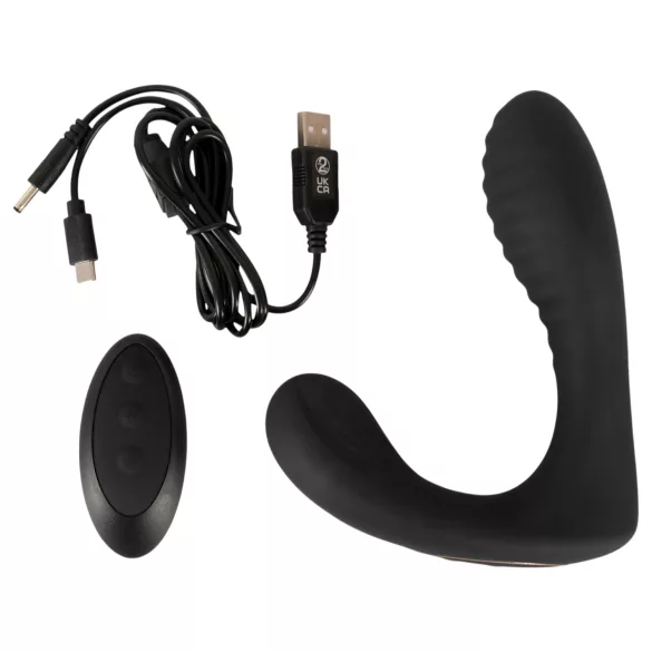 Intense - fjernbetjent prostata-vibrator (sort)