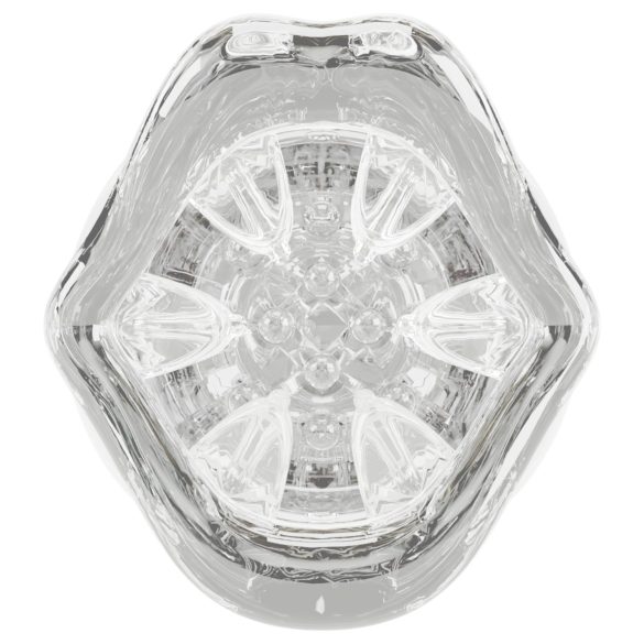 Stroker - masturbator med vibration og rotation - gennemsigtig