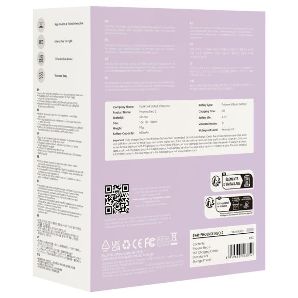 Svakom - vibrerende æg med app-styring - lilla