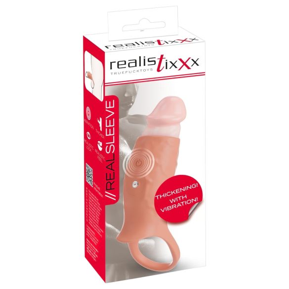Realistixxx – åben, vibrerende penishylster (naturlig)