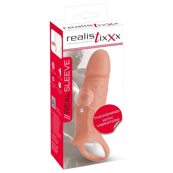 Realistixxx - realistisk, vibrerende penishylster (natur)