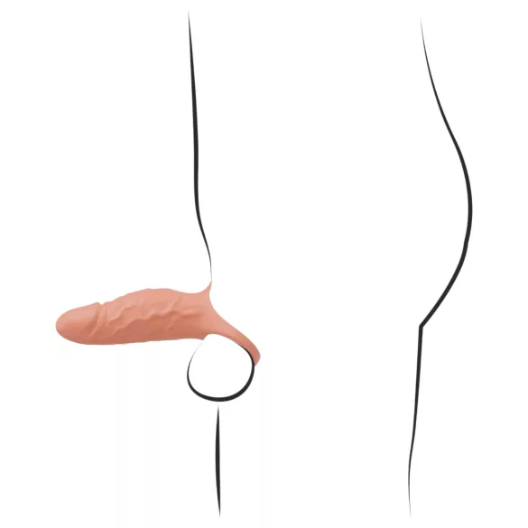 Realistixxx - penishylster med penisring og vibration - natur