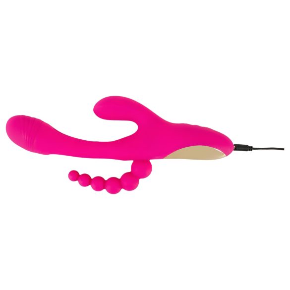 SMILE - tredobbelt arm, tunge vibrator (pink)