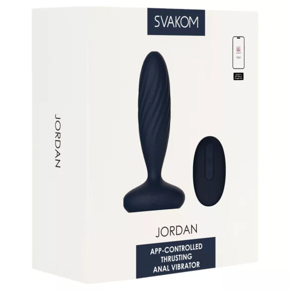 Svakom Jordan - App-styret analvibrator (blå)