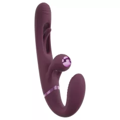 Javida - stropløs dobbeltvibrator til par (lilla)