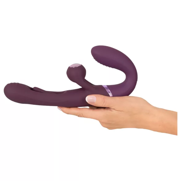 Javida - stropløs dobbeltvibrator til par (lilla)