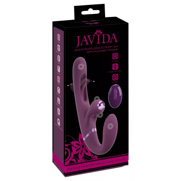 Javida - stropløs dobbeltvibrator til par (lilla)