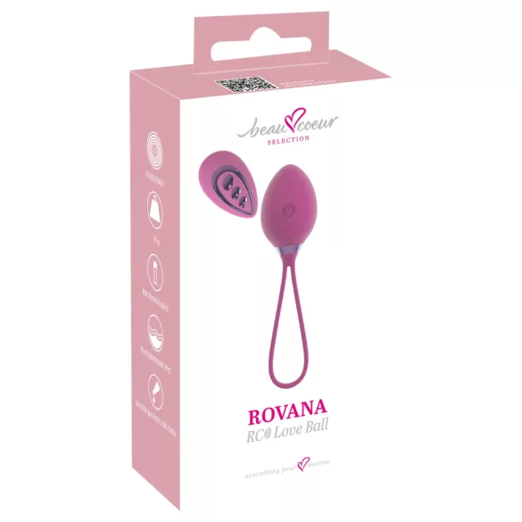 Beau Coeur Rovana - bærbart trådløst vibrerende æg (lilla)