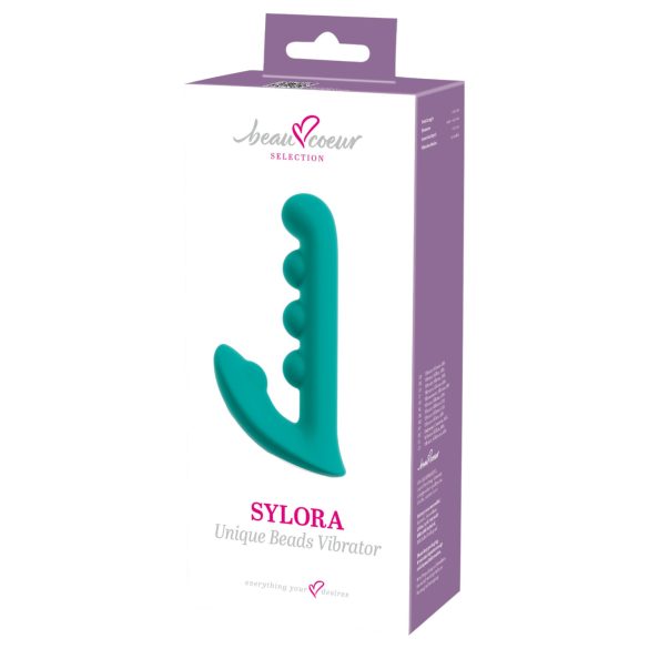 Beau Coeur Sylora - perlebesat 2i1 vibrator (grøn)
