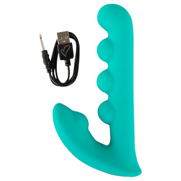 Beau Coeur Sylora - perlebesat 2i1 vibrator (grøn)