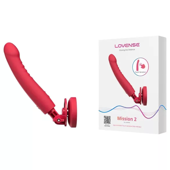 LOVENSE Mission 2 - smart vibrator med sugekop (rød)