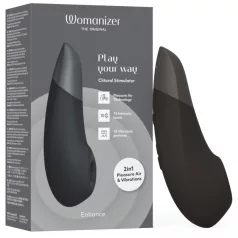 Womanizer Enhance 2-i-1 klitorisstimulator + vibrator (sort)