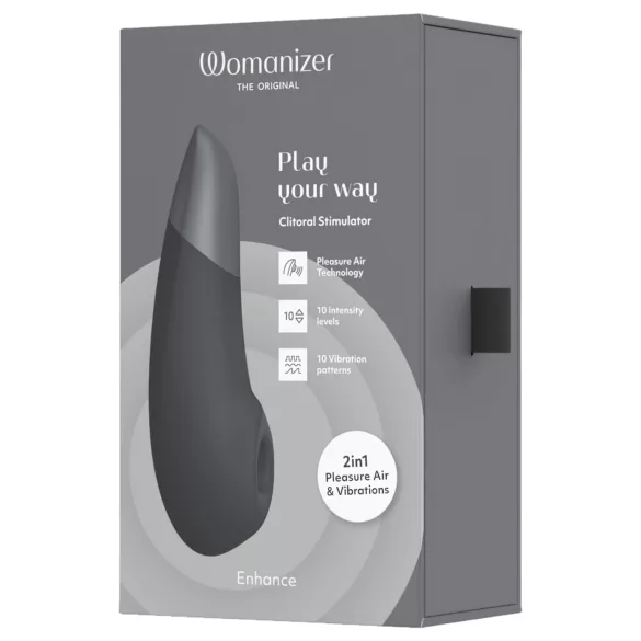 Womanizer Enhance 2-i-1 luftbølge-klitorisstimulator + vibrator (sort)