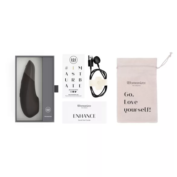 Womanizer Enhance 2-i-1 luftbølge-klitorisstimulator + vibrator (sort)