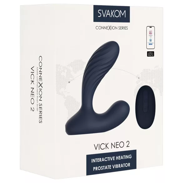 Svakom Vick Neo 2 - analvibrator med appstyring - blå