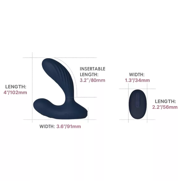 Svakom Vick Neo 2 - analvibrator med appstyring - blå