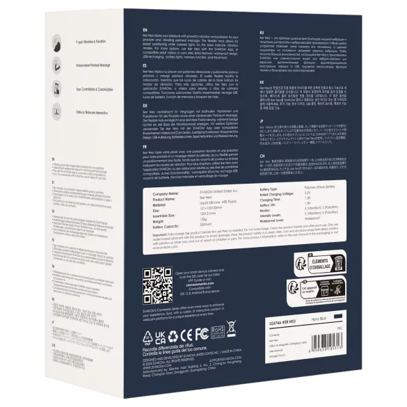 Svakom Iker Neo - interaktiv analvibrator med pulsering - blå