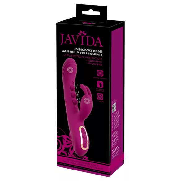 Javida - vibrator med kugler og klitorisarm - lilla