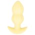 Cuties Mini - ribbet vibrerende anal plug (gul)