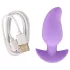 Cuties - mini analplug med vibration - lilla