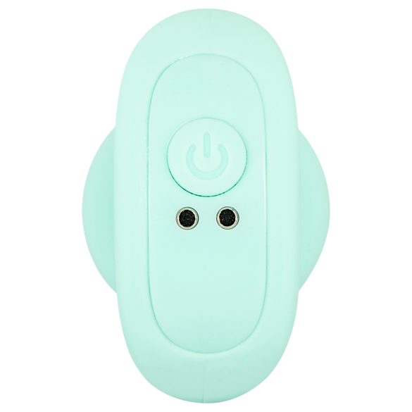 Cuties Mini - analplug med kugler - vibrator - grøn