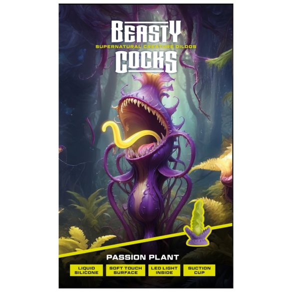 Beasty Cocks Passionate Plant - dildo med lys - grøn