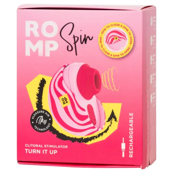 ROMP Spin - luftbølge-klitorisstimulator (lyserød)