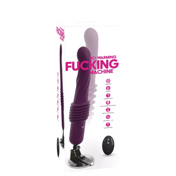 You2Toys - fjernbetjent, opvarmende thrusting-vibrator (lilla)