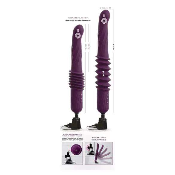 You2Toys - fjernbetjent, opvarmende thrusting-vibrator (lilla)