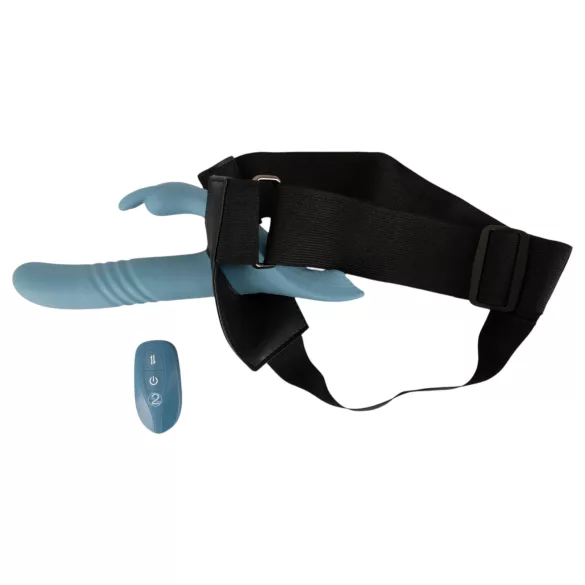 You2Toys - 3-delt påspændings-kaninvibrator med fjernbetjening (blå)
