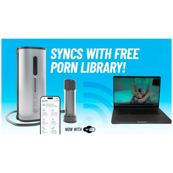 VacuGlide 2 - automatisk masturbator til mænd - luksus - sølv - netstrøm