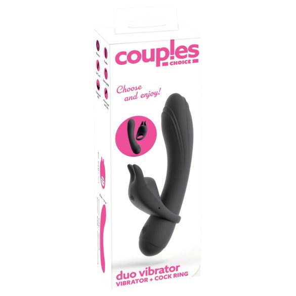 Couple Choice - penisring og G-punkts vibrator - grå