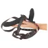 You2Toys - fjernbetjent dobbelt strap-on vibrator (sort)