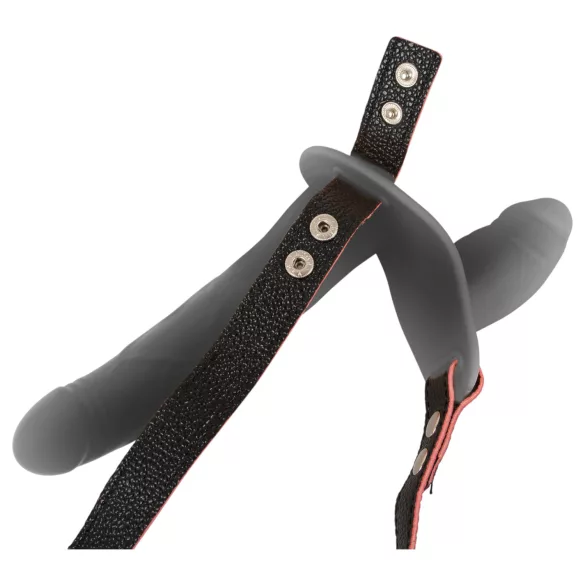 You2Toys - fjernbetjent dobbelt strap-on vibrator (sort)