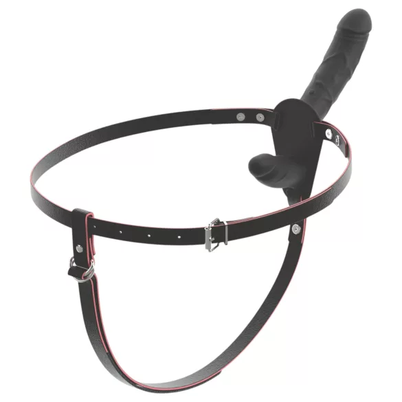 You2Toys - fjernbetjent dobbelt strap-on vibrator (sort)