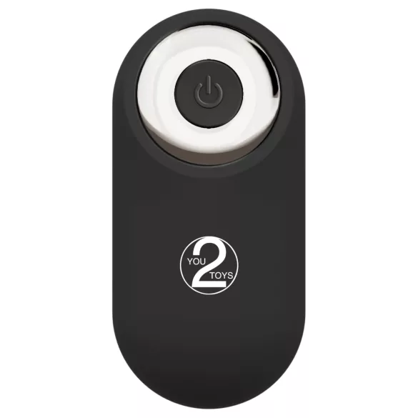 You2Toys - fjernbetjent dobbelt strap-on vibrator (sort)