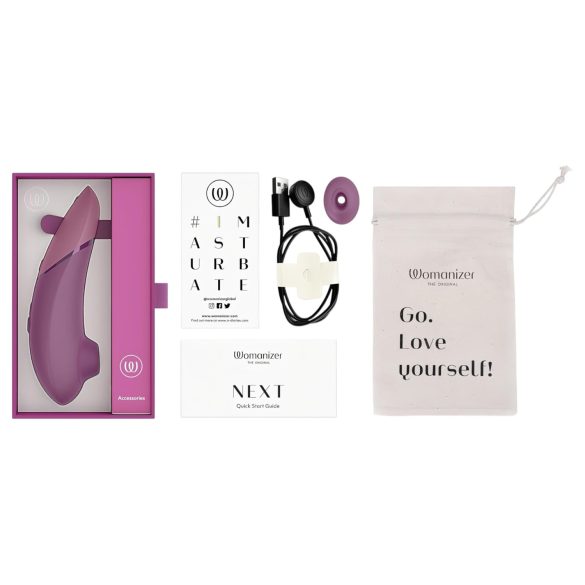 Womanizer Next - klitorisvibrator med trykbølger - genopladelig - pink