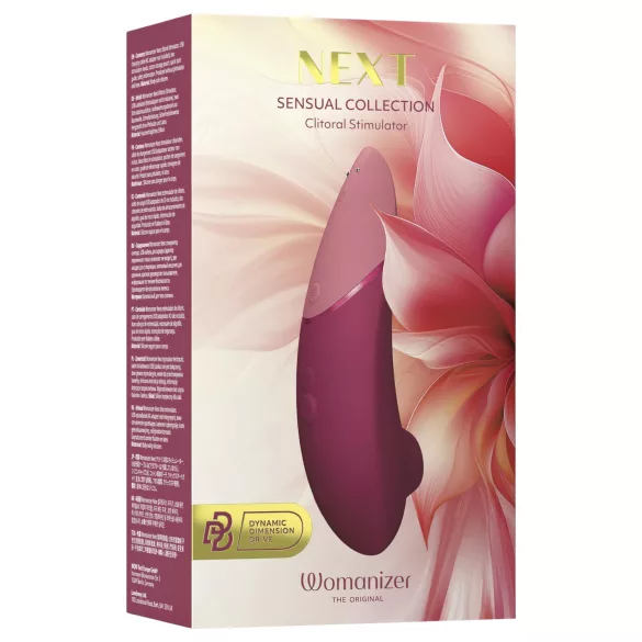 Womanizer Next - klitorisvibrator med lufttryk - genopladelig - bordeaux