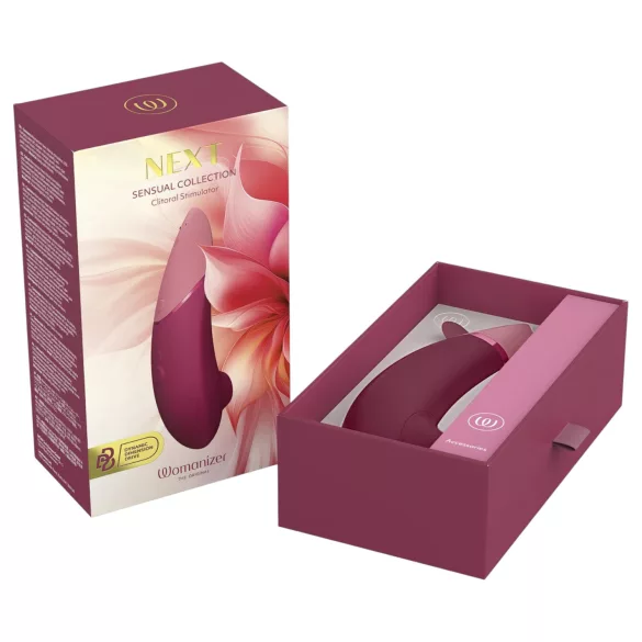 Womanizer Next - klitorisvibrator med lufttryk - genopladelig - bordeaux