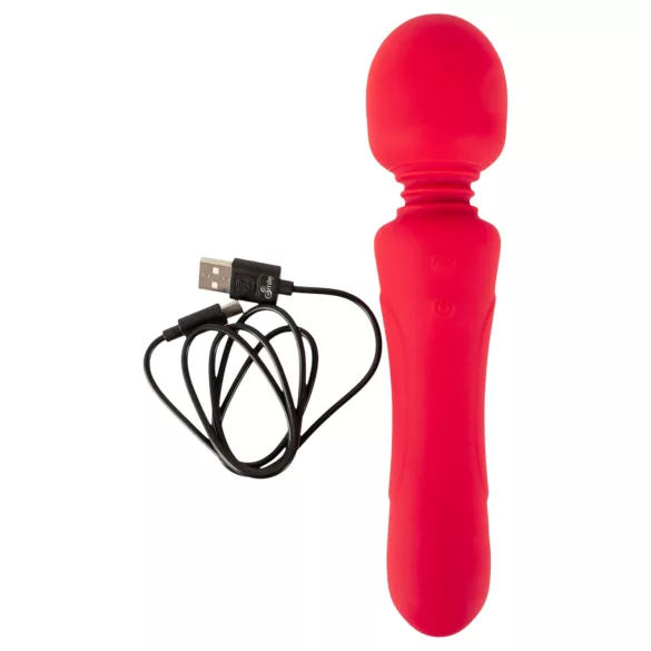 Sweet Smile - genopladelig, vandtæt wand-vibrator (rød)