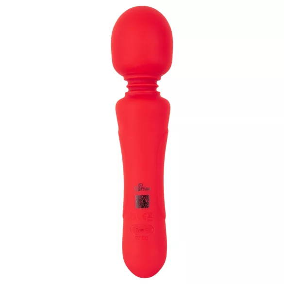 Sweet Smile - genopladelig, vandtæt wand-vibrator (rød)