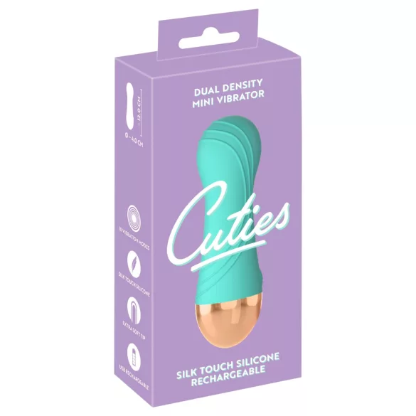 Cuties - genopladelig, vandtæt mini-vibrator (grøn)