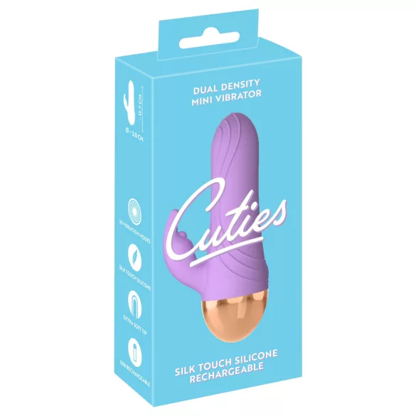 Cuties - genopladelig, vandtæt mini klitorisarm-vibrator (lilla)