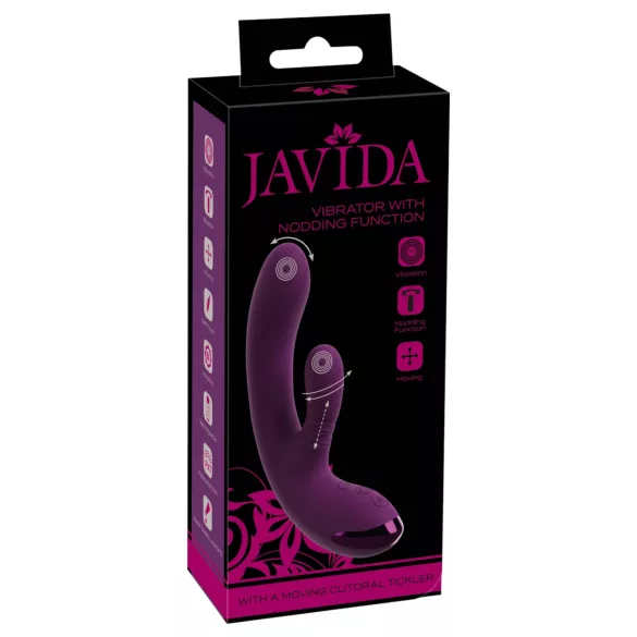 Javida - G-punkts- og klitorisvibrator med kaninører (lilla)