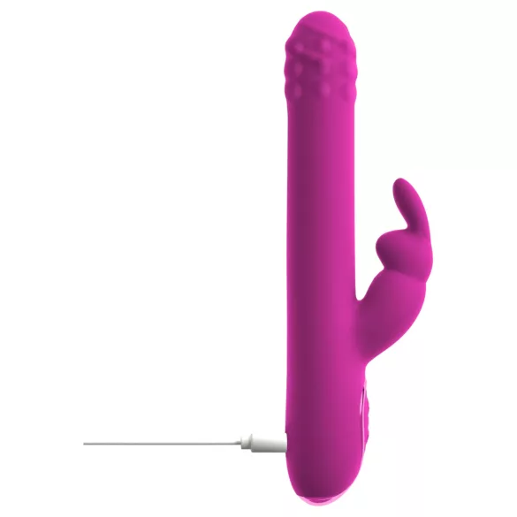 Sweet Smile - stødevibrator med roterende klitorishåndtag (pink)