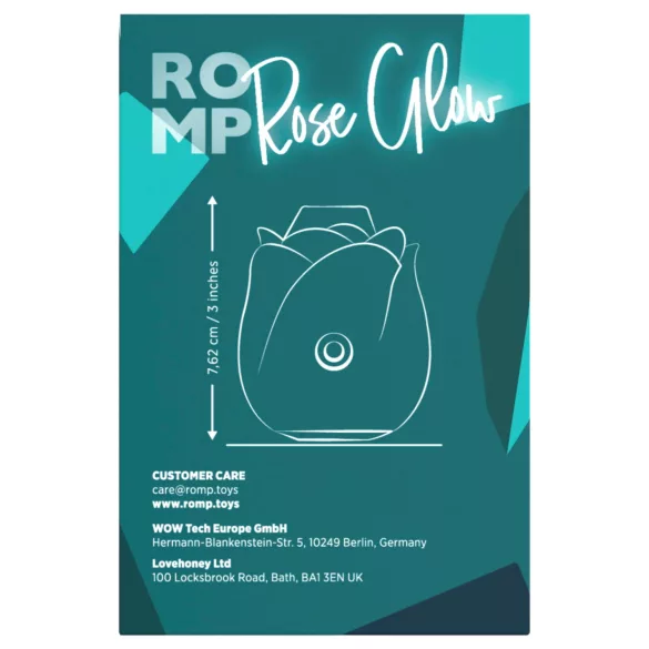 ROMP Rose Glow - luftbølget klitorisstimulator (blå)