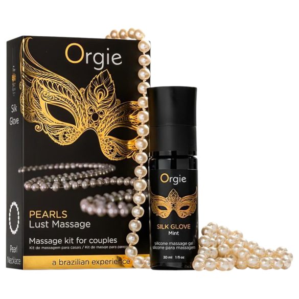 Orgie Pearls Lust - perlekæde og massagegel (30ml)